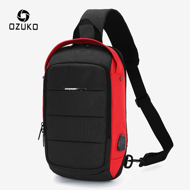 Ozuko 9068 Handphone Custom Sling Bag Luxury Nylon Men